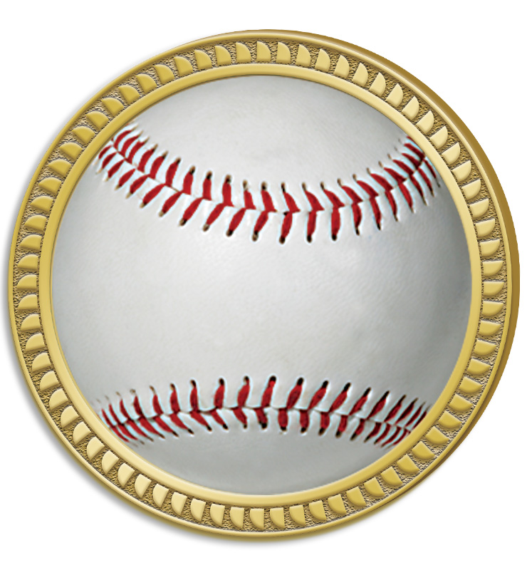 Baseball Round Insert Pin
