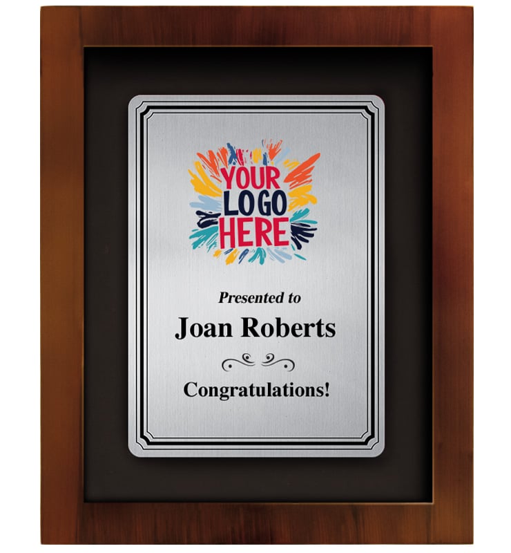 Premium Shadow Box Frame Plaque With Neutral Plates