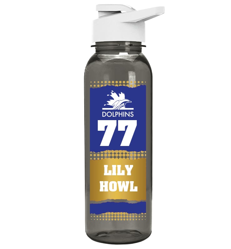 Gray School Spirit Water Bottle 24oz - Blue Gold