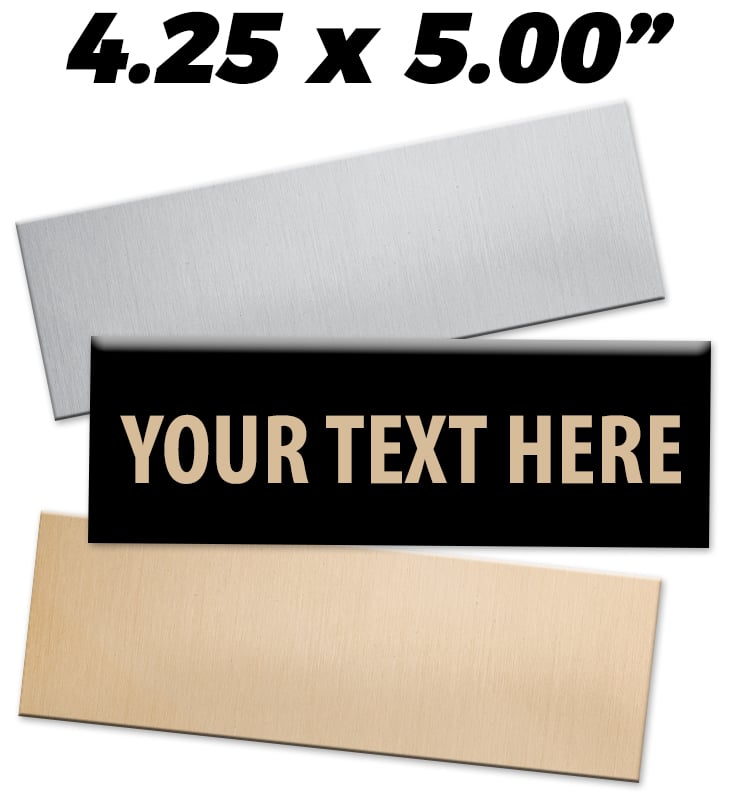 4.25"W x 5"H Engraving Plates