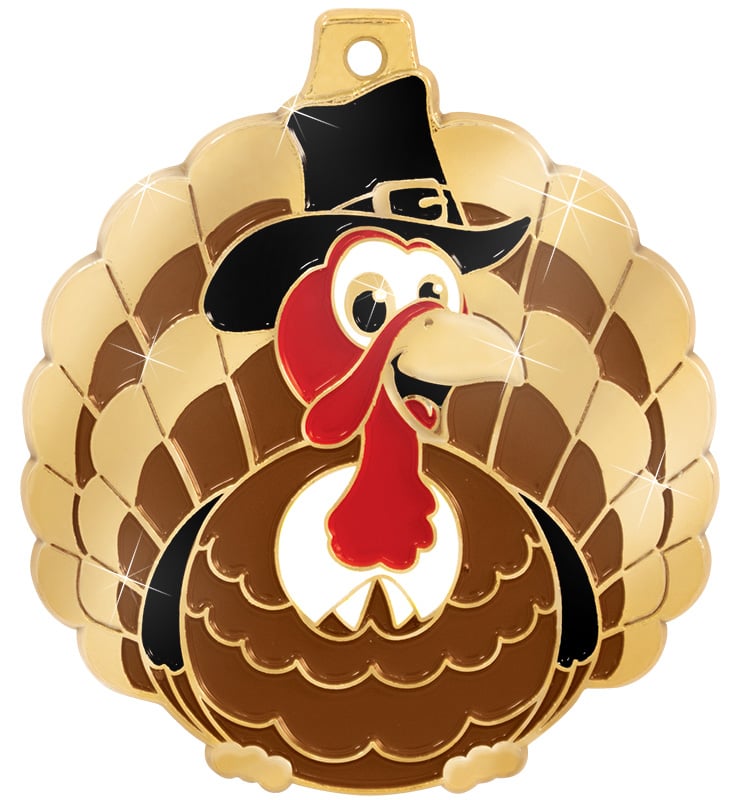 2" Thanksgiving Turkey Medal