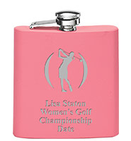 Golf Pink Stainless Steel Flask