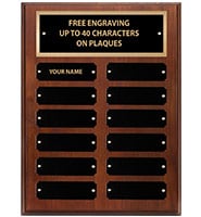 Large Walnut Perpetual Plaques