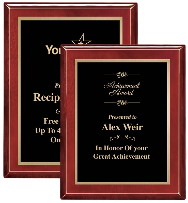 Glossed Rosewood Plaques&nbsp;