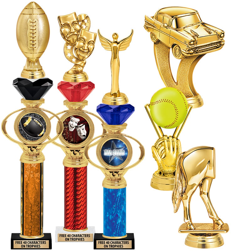 Crystalline Riser Column Trophies