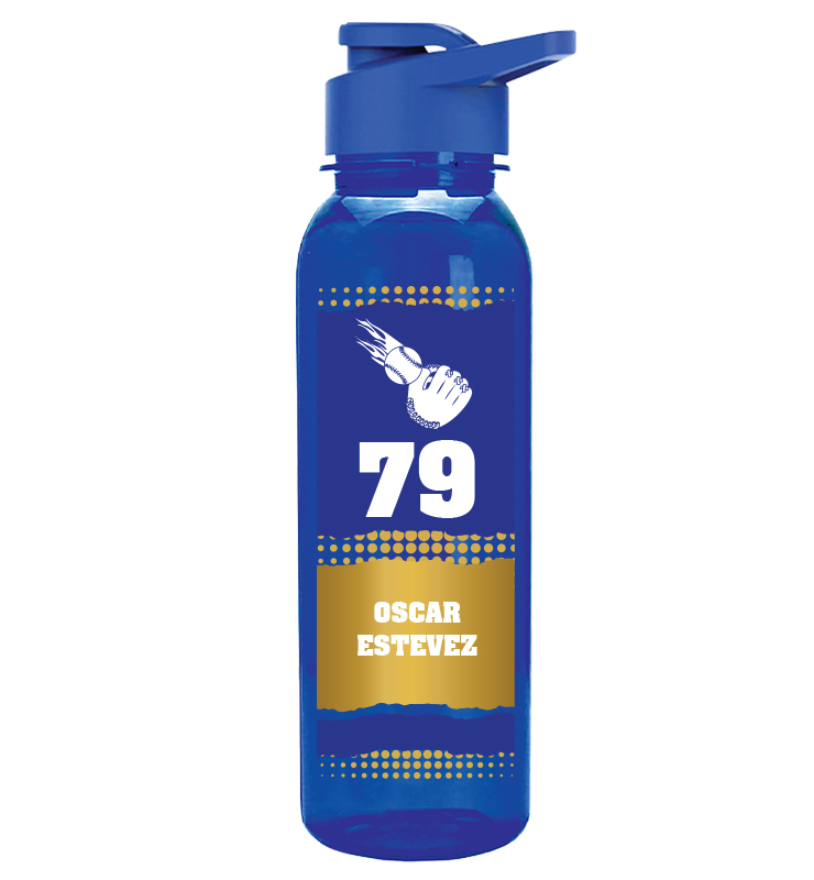 Blue School Spirit Water Bottle 24oz - Blue Gold