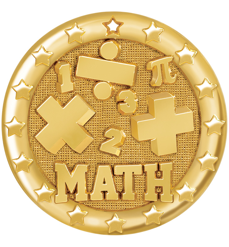 2" Math Blaze Medal