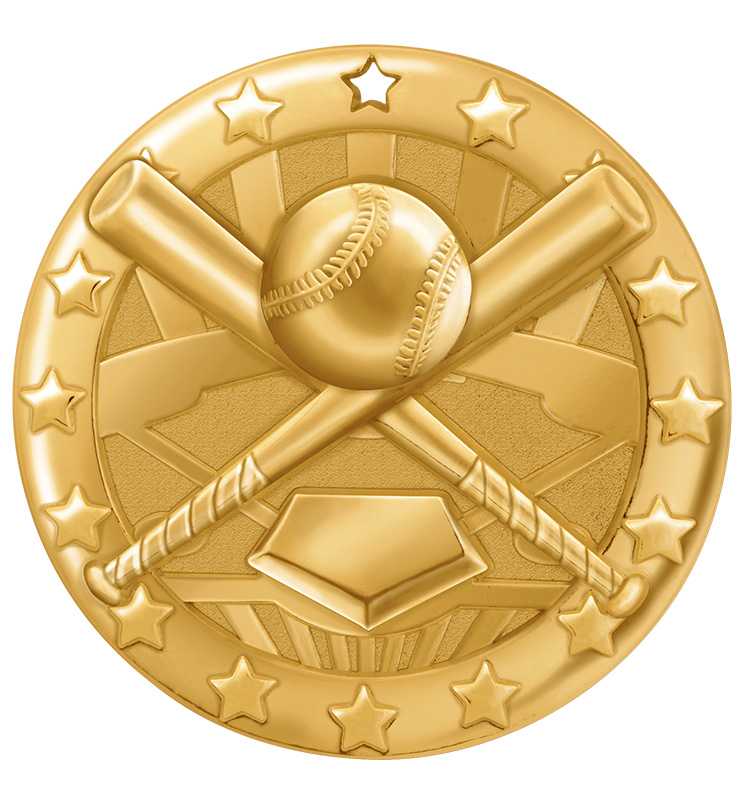 2"  Baseball Blaze Medals