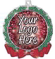 2 3/4" Glitter Wreath Medal