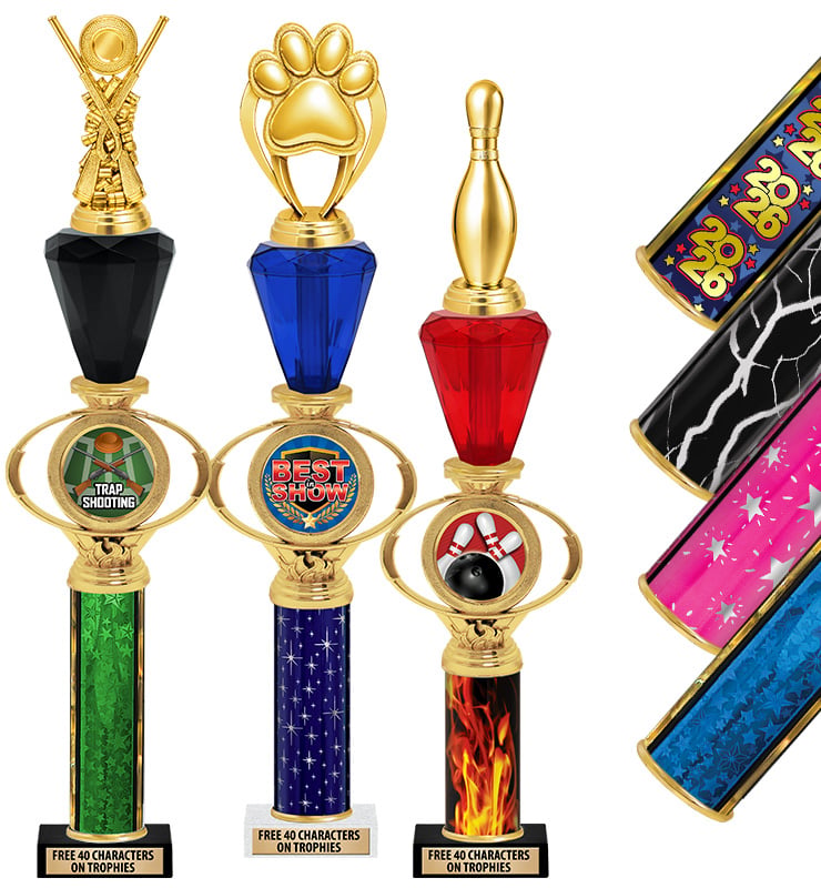 Large Crystalline Riser Column Trophies