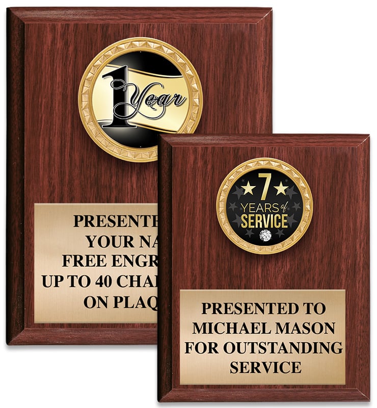 Classic Walnut Finished Vertical Insert Plaques
