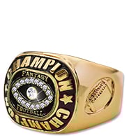 Fantasy Football Gold Champion Ring