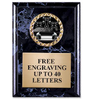 U-Sports Black Marbleized Vertical Insert Plaques