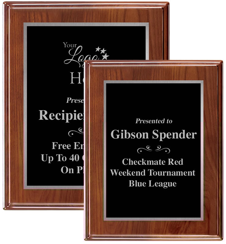 Amadeus Silver Border Piano Plaques