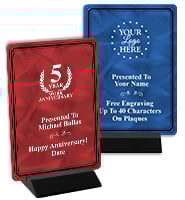 Vertical Color Metal Plaque On Stand