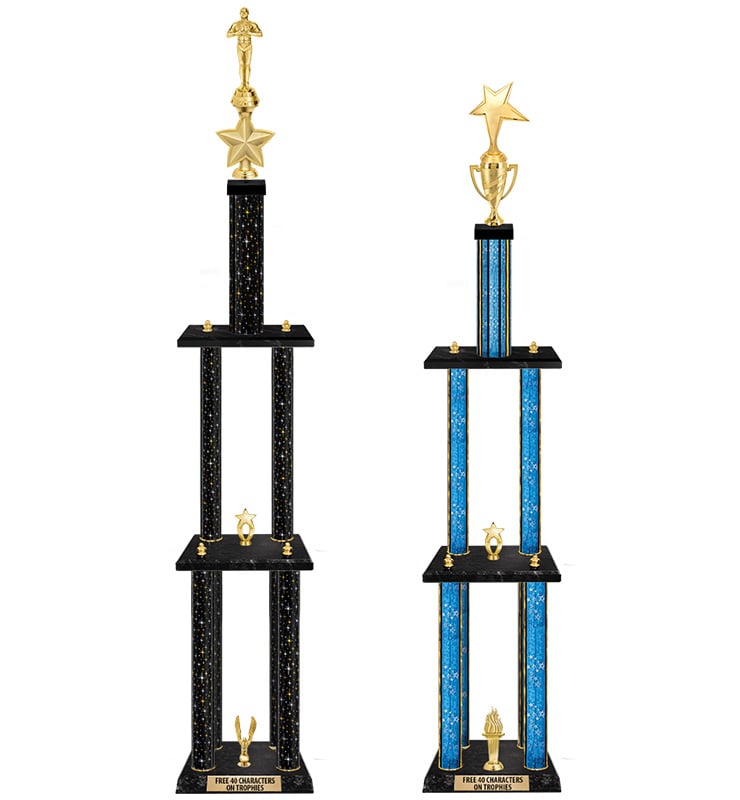 Large Deluxe Modular Figure Column Trophies 