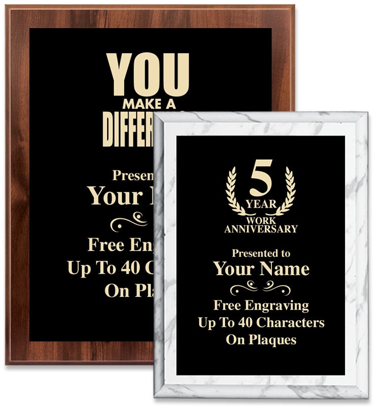 Black Metallix Plaques