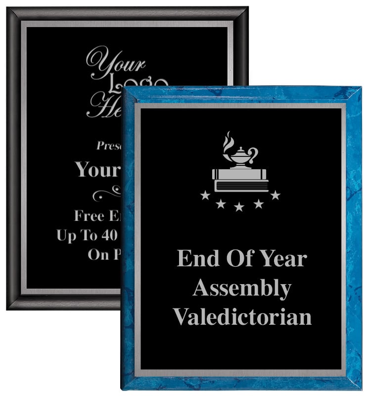 Classic Vertical Silver Border Plaques