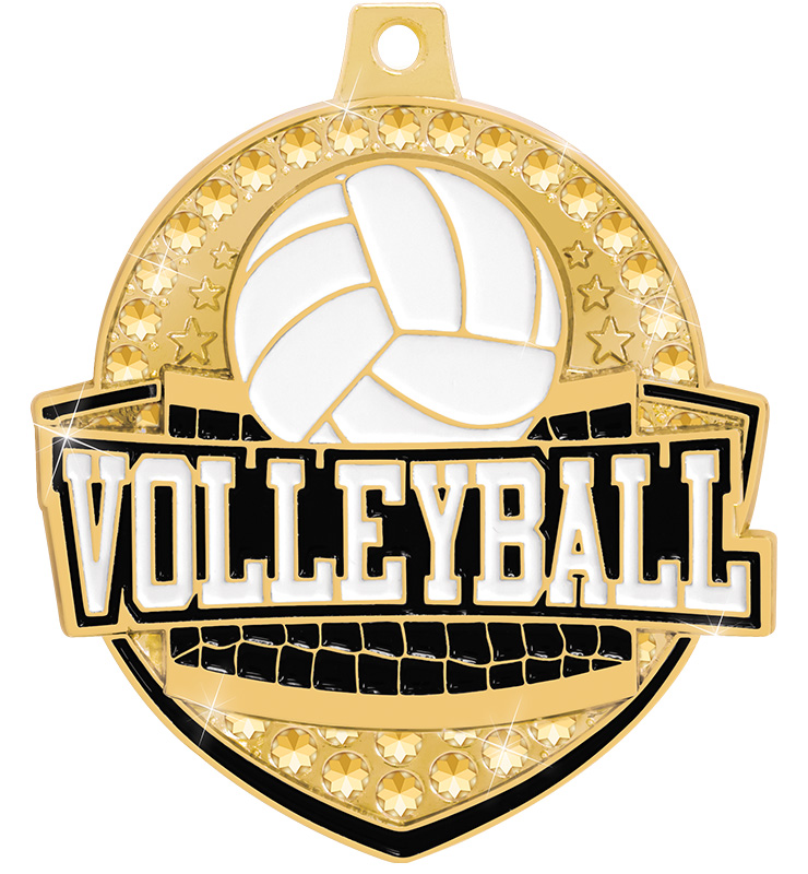 2 1/4" Royal Volleyball Medals