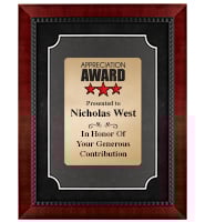 Premium Heirloom Frame Plaque With Gold Plate