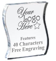 Acrylic Wave Paperweight