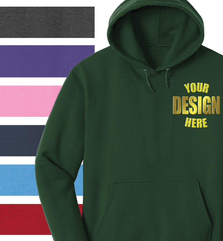 Embroidered Pullover Hoodie Sweatshirt