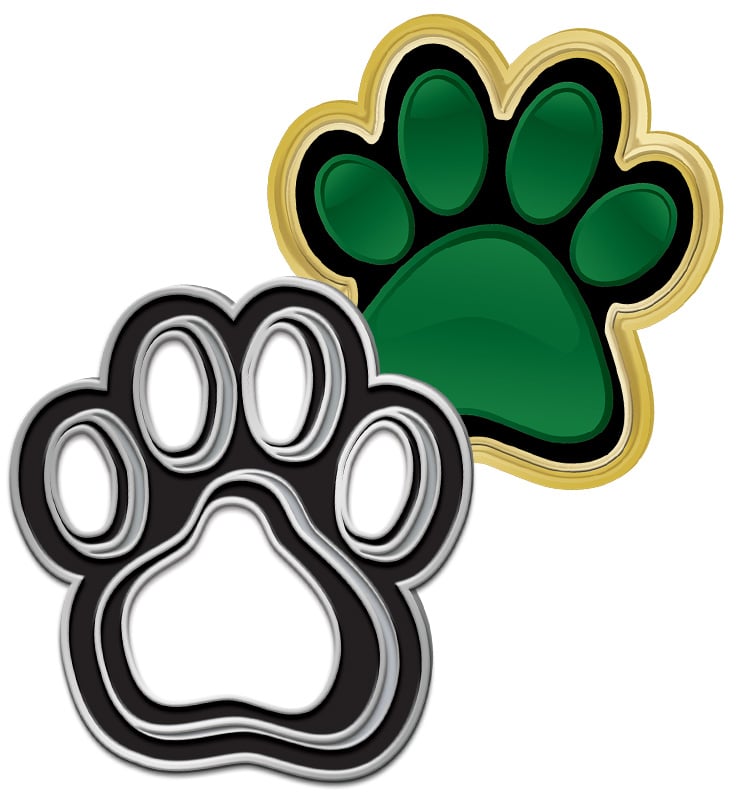 Paw Print Pins