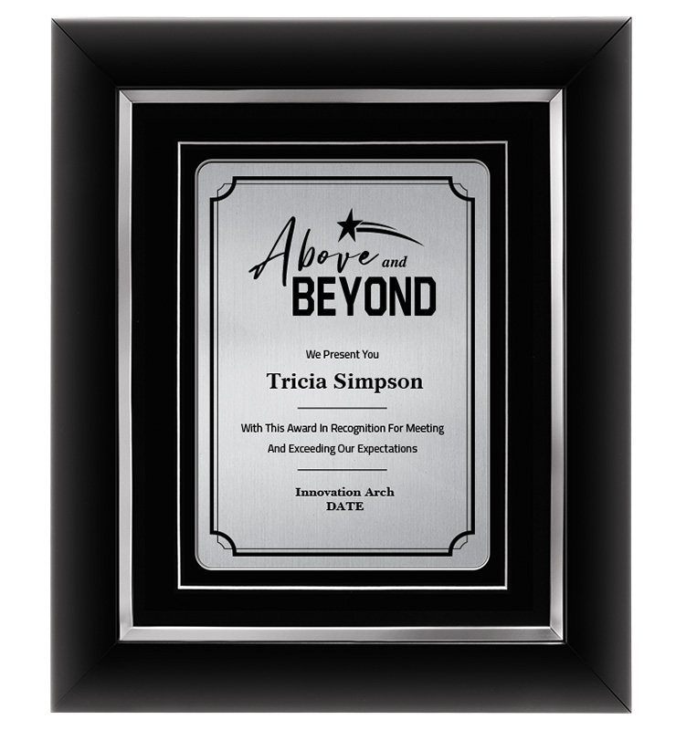 Above & Beyond Silver Decor Frame Plaque