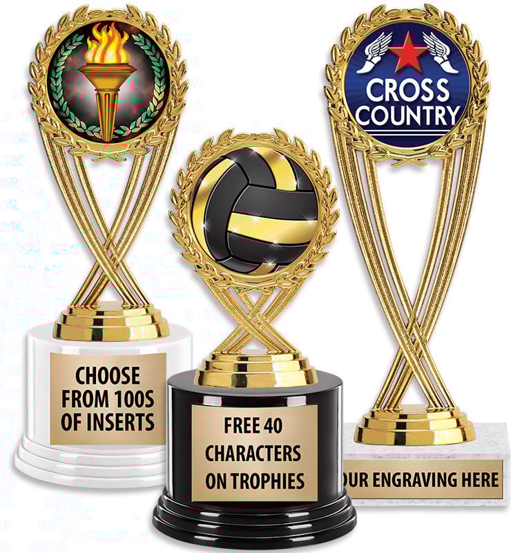 Gold Olympia Insert Trophies