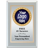 Silver Metalized Plaque With Gold Plate