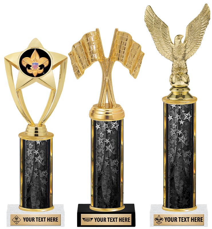 10"-12" Black Stars Column Scouts™ Trophies