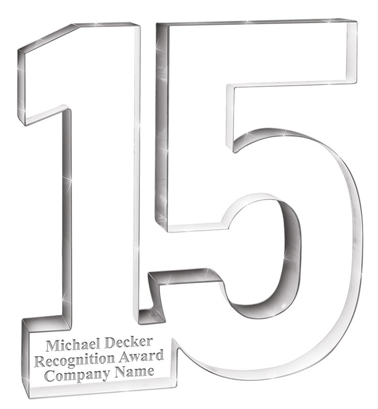 15 Year Recognition Acrylic