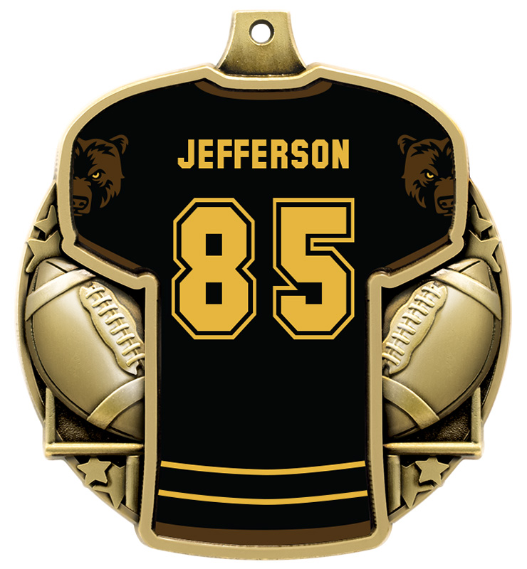2 1/2" Football Jersey Insert Medals