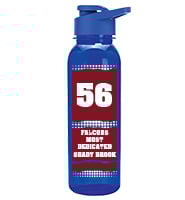 Blue School Spirit Water Bottle 24oz - Maroon White