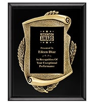 Shiny Black Mayor Plaque