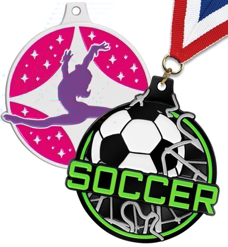 2" Neon Breakout Medals