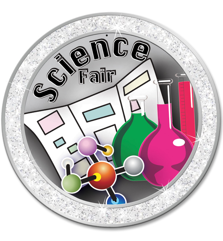 1.3" Silver Glitter Insert Pin