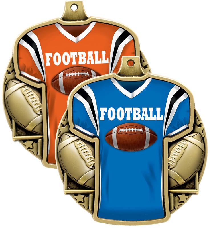 2 1/2" Football Jersey Front Insert Medals