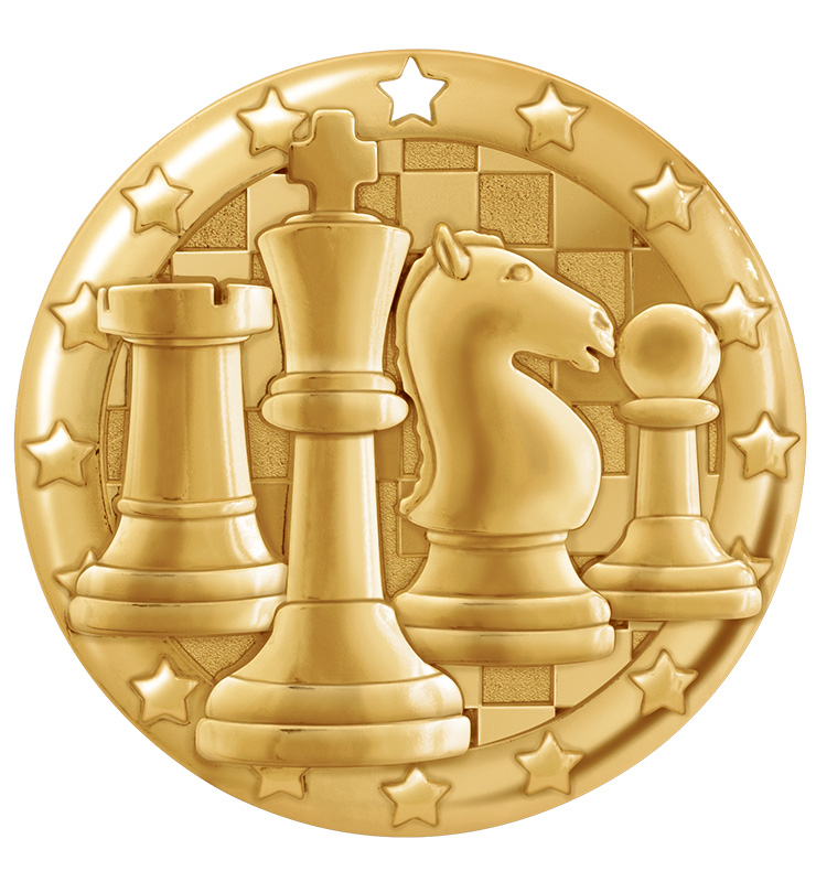 2" Chess Blaze Medals