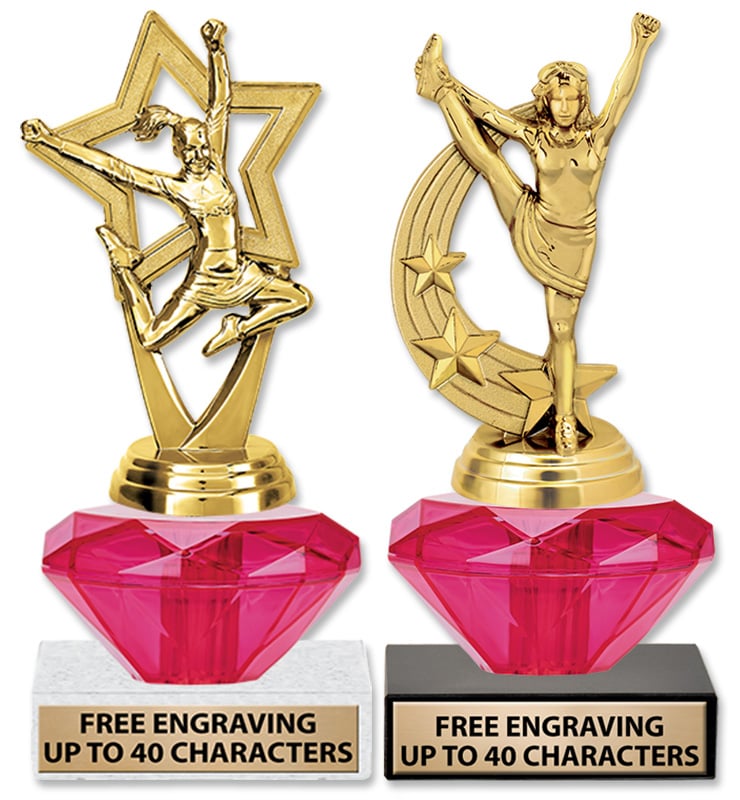 Crystalline Diamond Pink Trophies