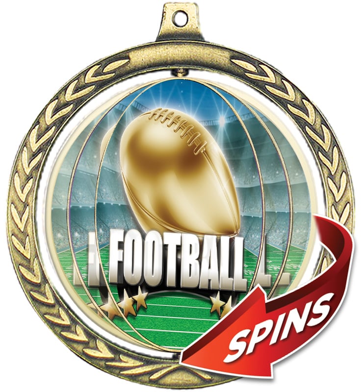 2 1/2" Spin Wreath Sport Medal