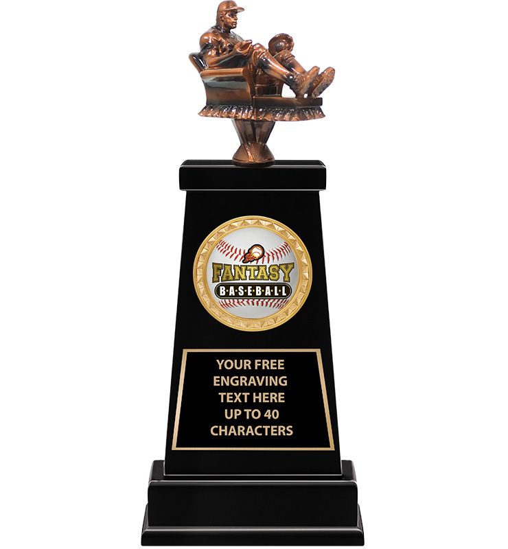 Fantasy Baseball Couch Potato Varsity Insert Trophy
