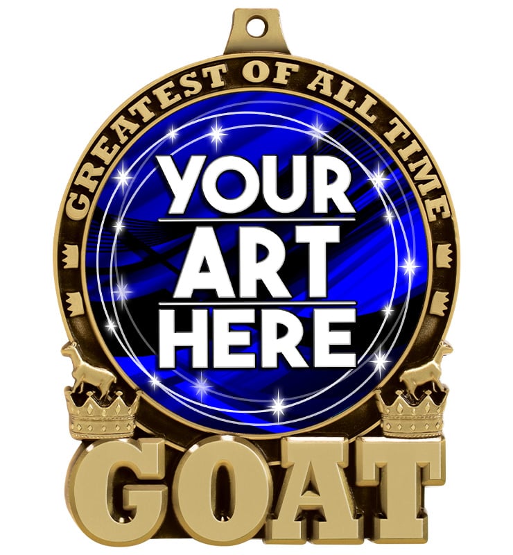 3" G.O.A.T. Double Action Insert Medal