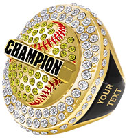 Softball Mega Engravable Ring
