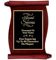 Scroll Rosewood Plaque