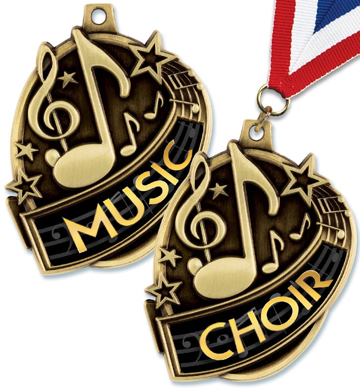 2 1/3" Kudos Music Medals