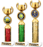 Gold Cup Insert Column Trophy