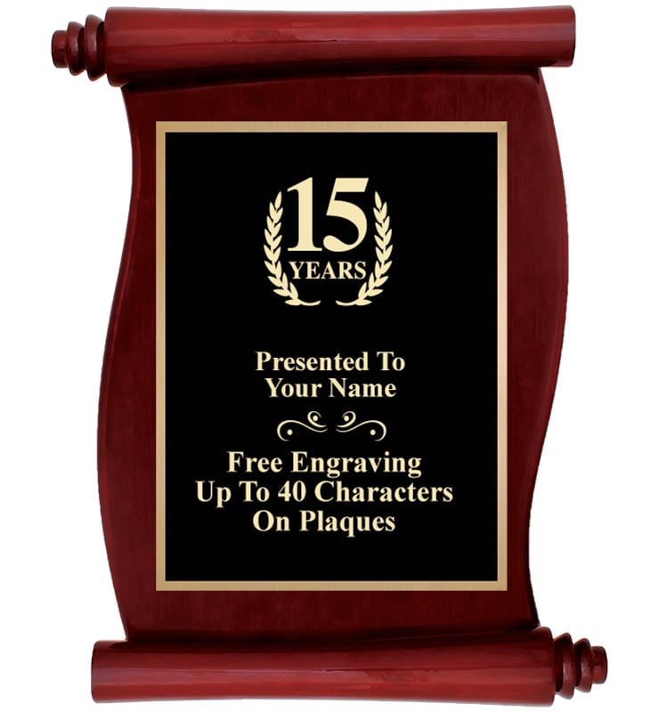 Scroll Rosewood Plaque