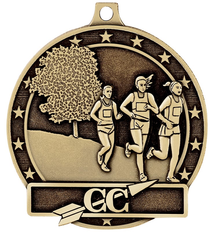 2" Female Cross Country Medals