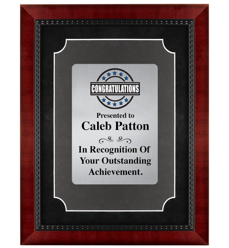 Premium Heirloom Frame Plaque With Silver Plate